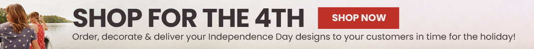 Shop for the 4th! Order, decorate & deliver your Independence Day designs to your customers in time for the holiday!